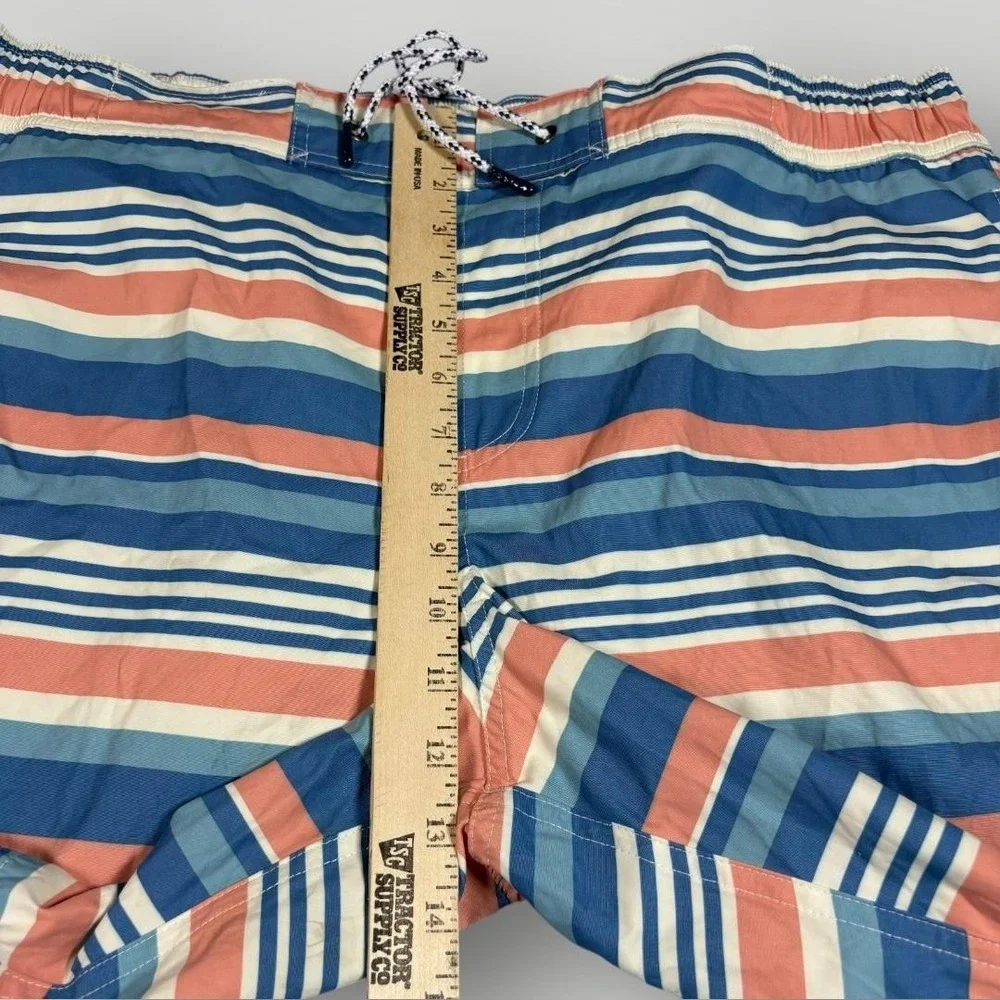 LL Bean Swim Shorts Mens XL Multicolor Stripe SunSmart UPF 50+‎ Trunks Quick Dry